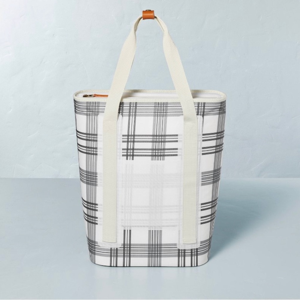 NWT soft-sided Hearth & Hand w/Magnolia plaid backpack/cooler.